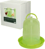 Adăpătoare tip turn pentru găini, din plastic transparent, verde lime, 5 l – Gaun