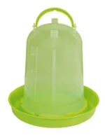 Adăpătoare tip turn pentru găini, din plastic transparent, verde lime, 5 l – Gaun - imagine 2