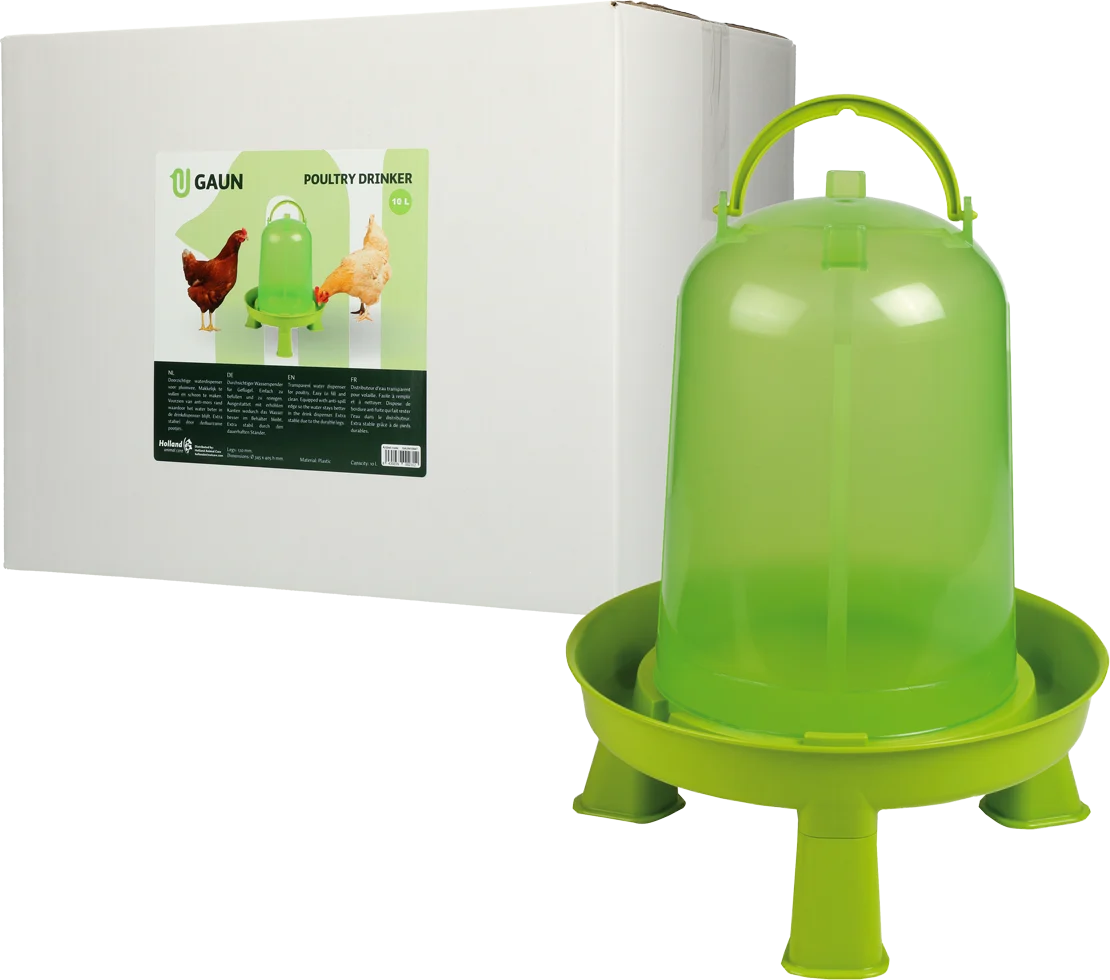 Adăpătoare pentru păsări de curte cu picioare, verde lime, 10 l – Gaun - imagine 1