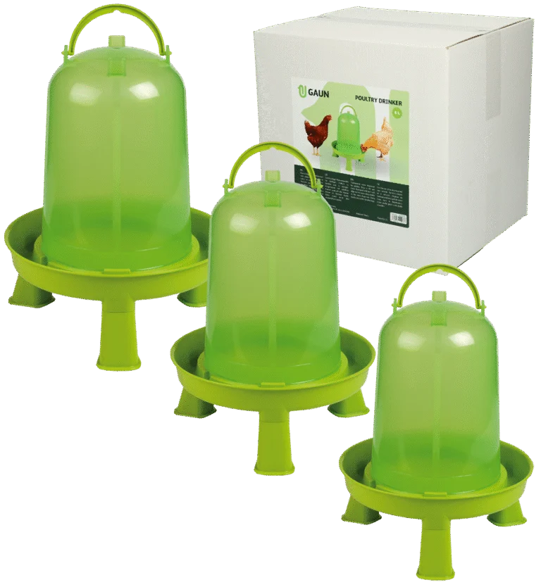 Adăpătoare tip turn pentru păsări de curte, cu piciorușe, verde lime, 1,5 l – Gaun