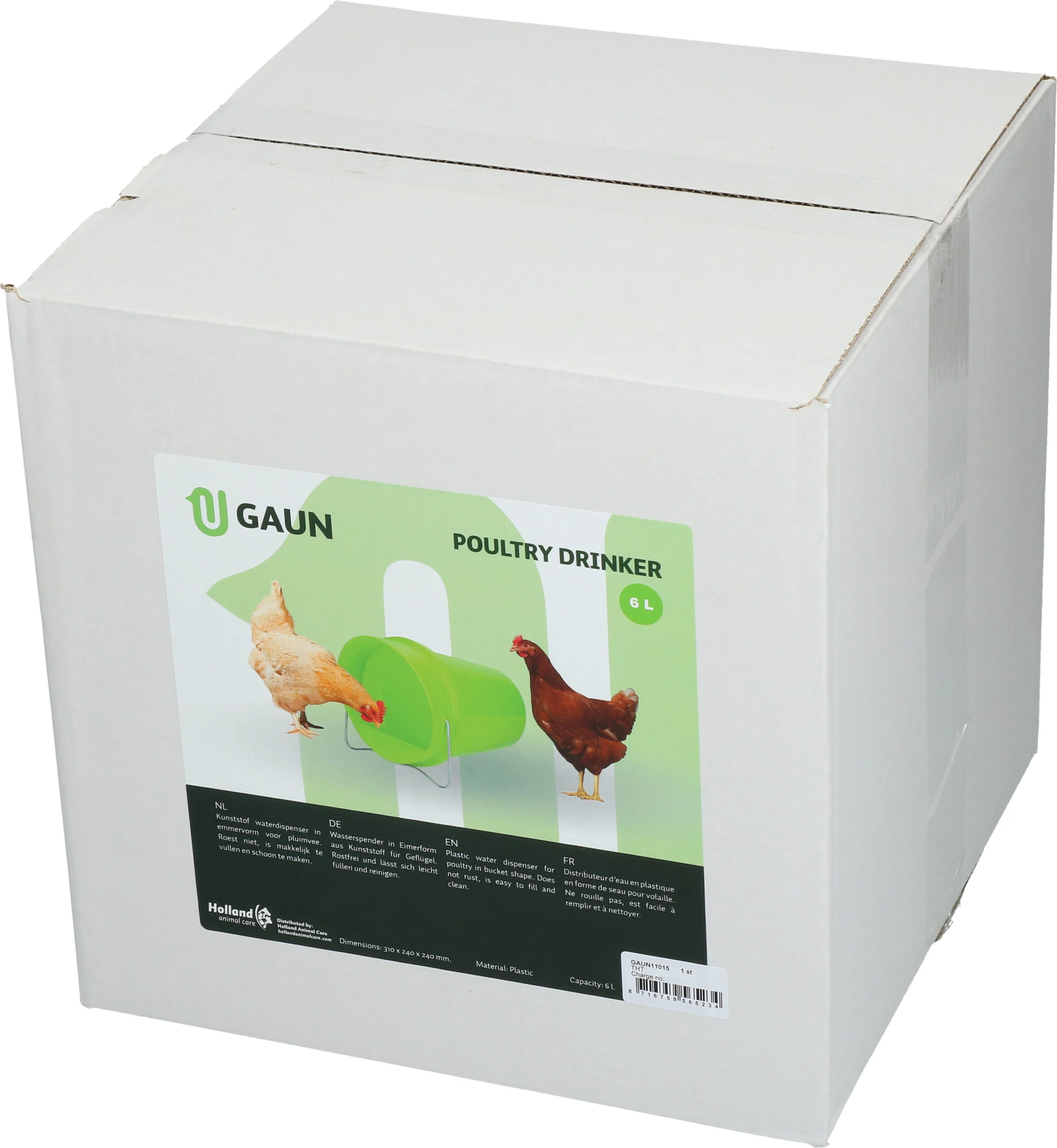 Găleată adăpătoare din plastic pentru găini 6 l verde lime – Gaun - imagine 5