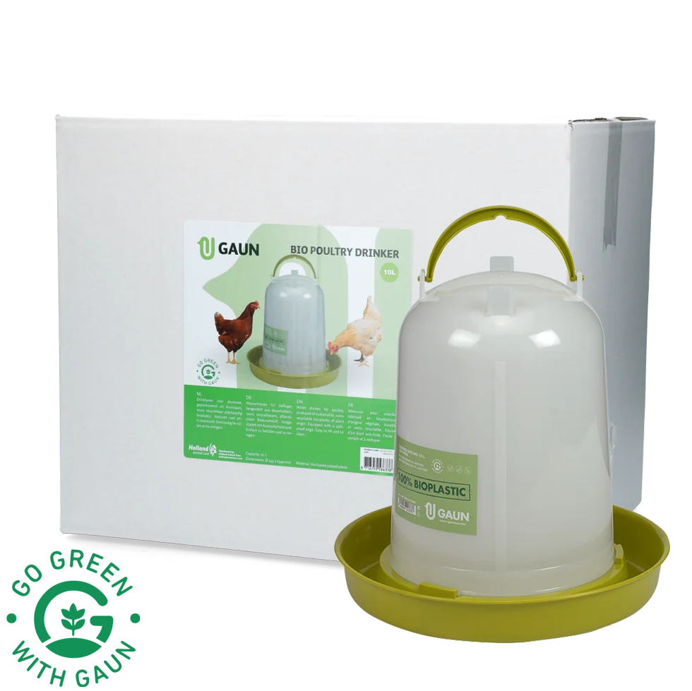 Adăpător pentru găini din plastic reciclat, verde lime, 10 l – Gaun Bio - imagine 1