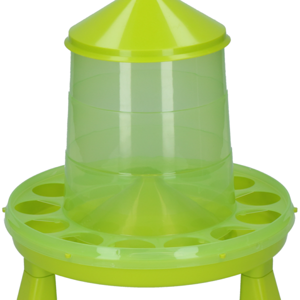 Turn de hrănire pentru păsări de curte, cu piciorușe, verde lime, 2 kg – Gaun