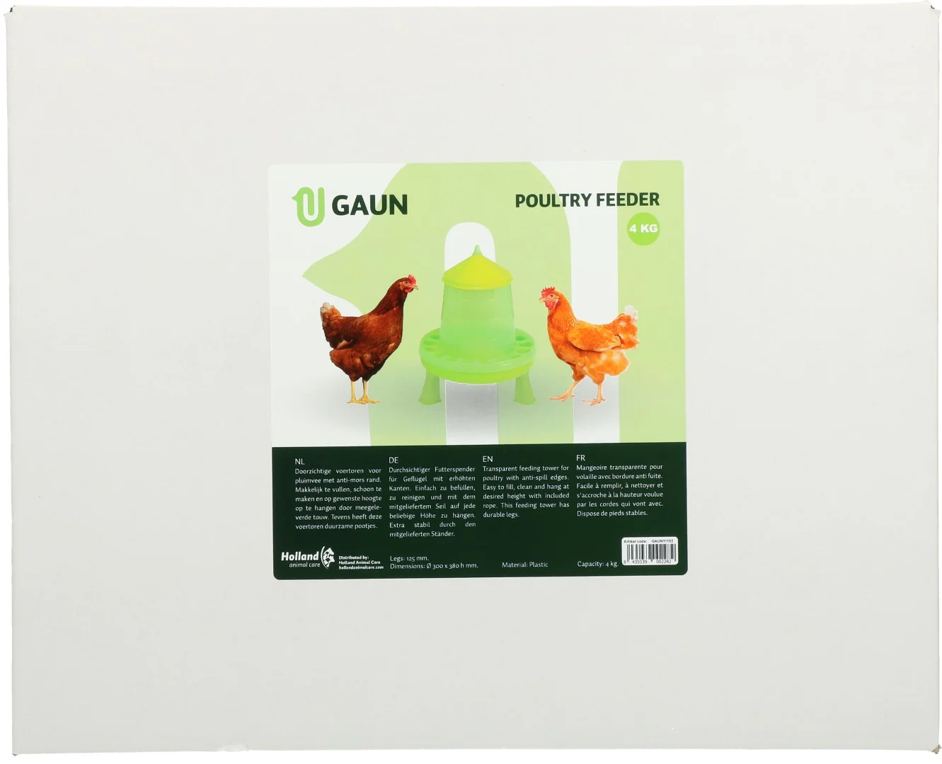 Turn pentru furaje pentru păsări, cu picioare, verde lime, 4 kg – Gaun - imagine 5