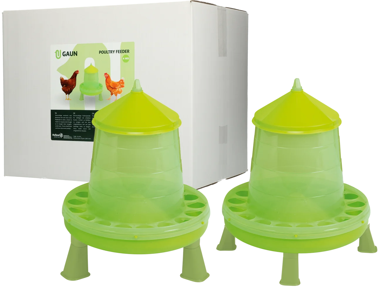 Turn pentru furaje pentru păsări, cu picioare, verde lime, 4 kg – Gaun - imagine 6
