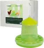 Hrănitor tip turn pentru păsări de curte, din bioplastic transparent, verde lime, 2 kg – Gaun Bio Green Lemon