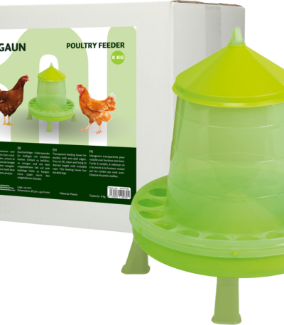 Turn de hrănire pentru păsări de curte, cu piciorușe, verde lime, 8 kg – Gaun