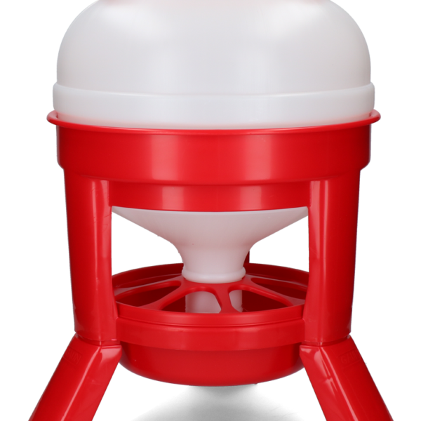 Hrănitoare tip turn pentru păsări de curte, cu picioare, roșie, 20 l – Gaun Hopper