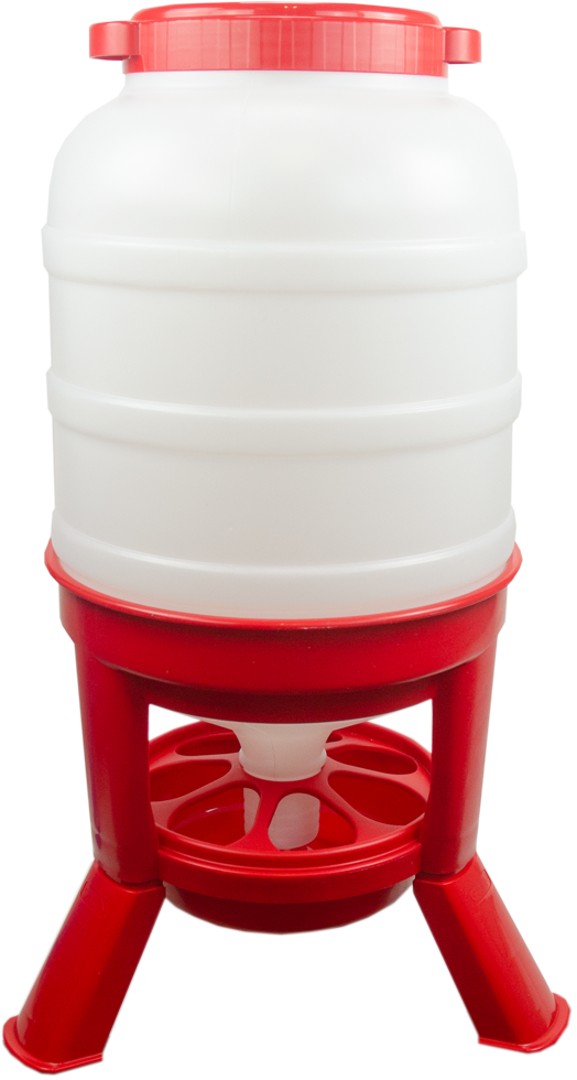 Voertoren voor Pluimvee op Pootjes, Rood, 40 l – Gaun Hopper Turn de hrănire pentru păsări de curte, cu picioare, roșu, 40 l – Gaun Hopper