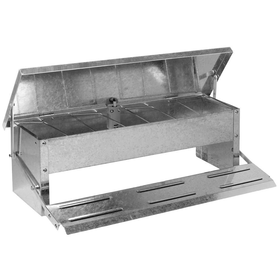 Hrănitoare cu pedală și capac pentru găini, 56 x 36 x 18,5 cm – Gaun - imagine 1