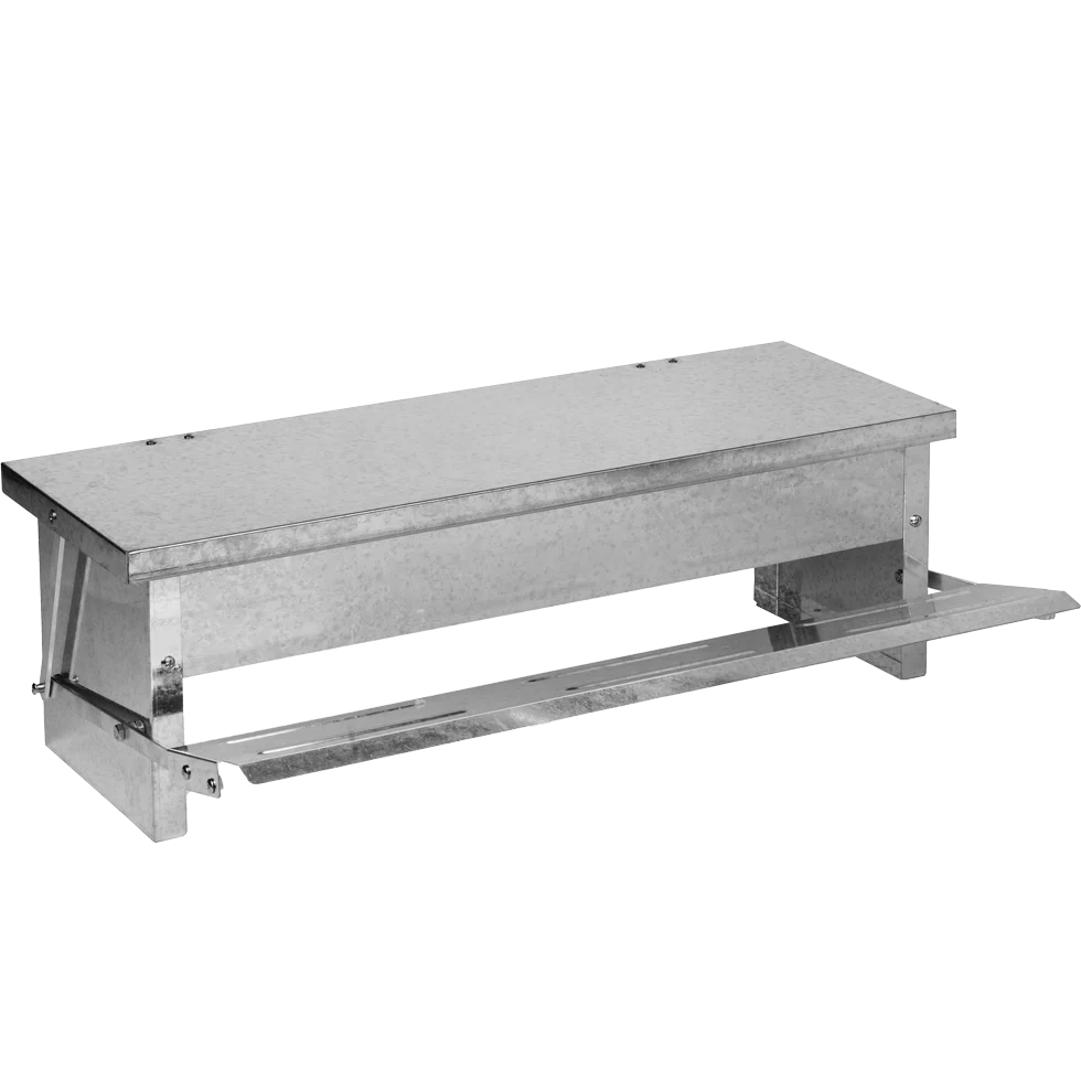 Hrănitoare cu pedală și capac pentru găini, 56 x 36 x 18,5 cm – Gaun - imagine 2