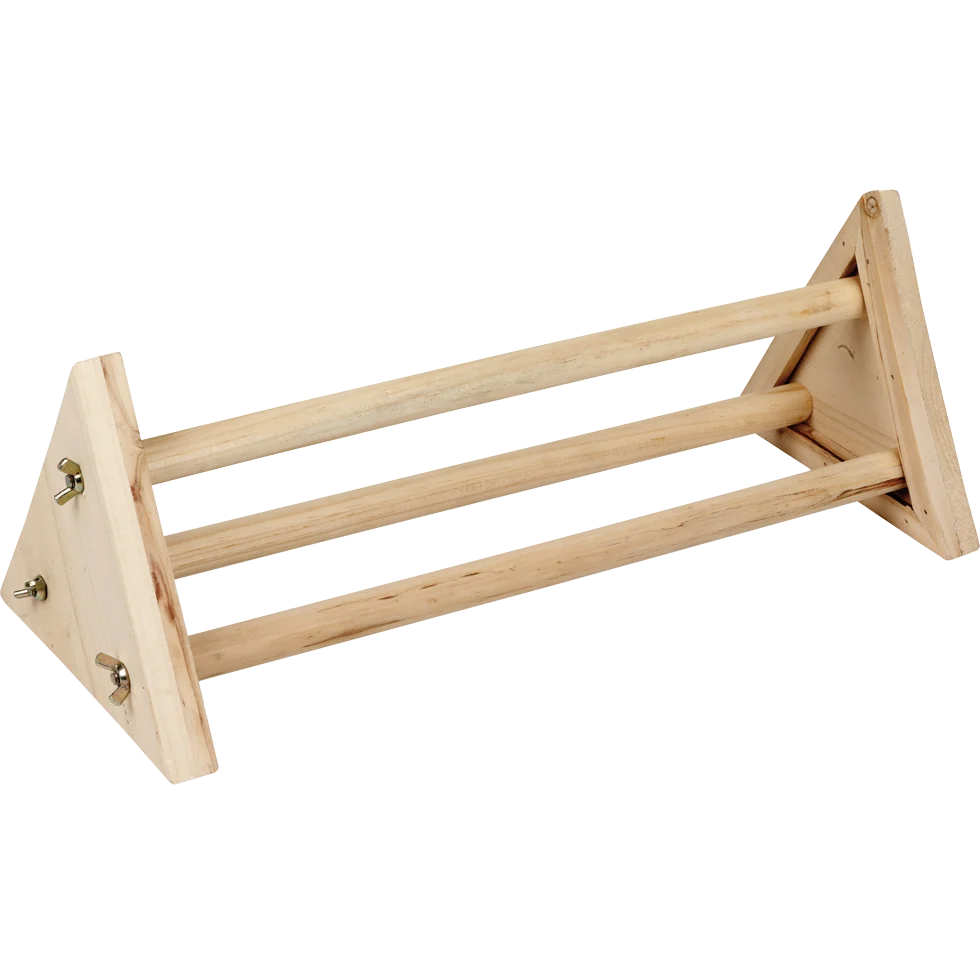 Biban pentru pui, cu trei bare din lemn, 43 x 15,7 x 15 cm – Gaun - imagine 1