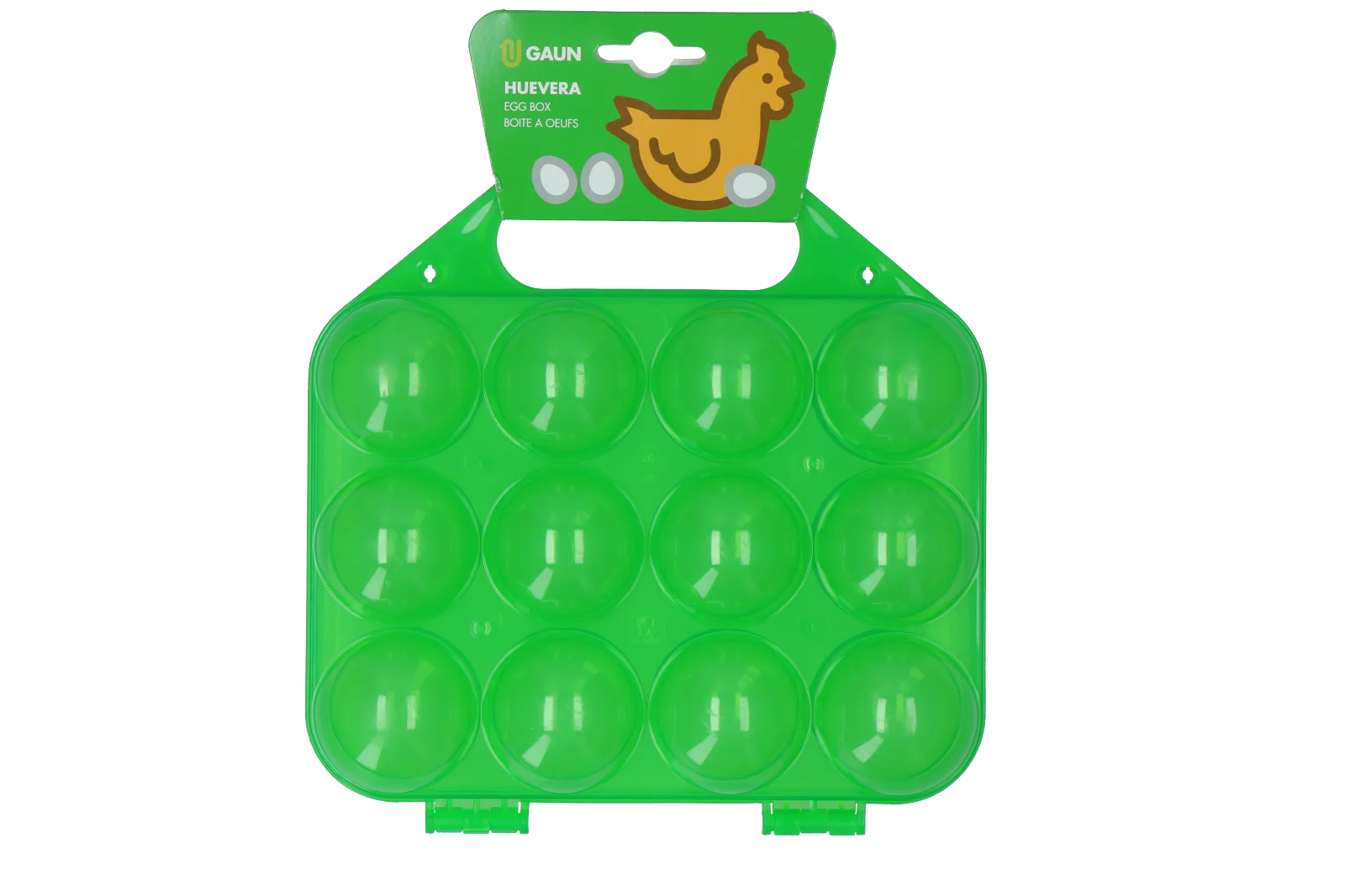 Tavă pentru 12 ouă, verde lime, 18 x 13 cm – Gaun - imagine 1