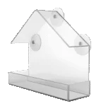 Căsuță pentru păsări din plastic cu 3 ventuze, 150 x 63 x 150 mm – Gaun - imagine 2