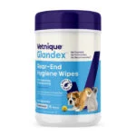 Șervețele de curățare pentru zona din spate a câinilor și pisicilor, 75 bucăți – Glandex Wipes