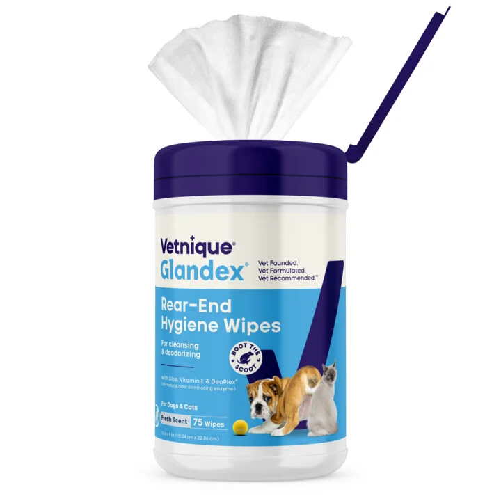 Șervețele de curățare pentru zona din spate a câinilor și pisicilor, 75 bucăți – Glandex Wipes - imagine 2