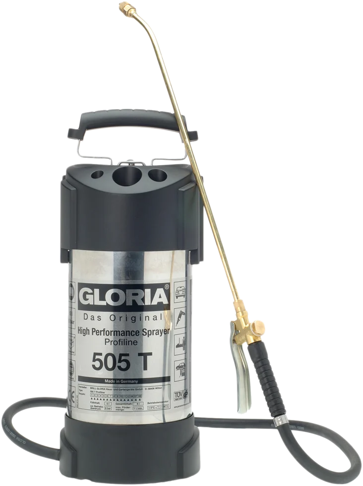 Pulverizator cu presiune din oțel inoxidabil, cu manometru, 5 l – Gloria 505T Profiline - imagine 1