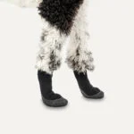 Încălțăminte impermeabilă pentru câini, cu talpă din cauciuc, 4 bucăți, M, camuflaj și negru – Goo-eez Lites - imagine 3