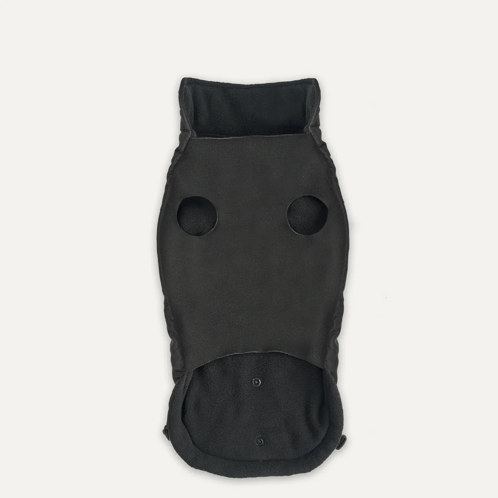 Jachetă pentru câini cu căptușeală din pluș și exterior hidrofug, mărimea XL, neagră – Goo-eez Mock Neck Signature Wrap Jacket - imagine 5