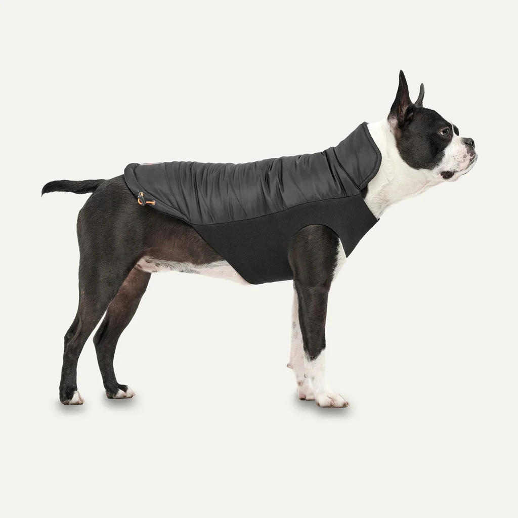Haină pentru câini cu căptușeală plușată și exterior hidrofug, mărimea XXL, neagră – Goo-eez Mock Neck Signature Wrap Jacket - imagine 2