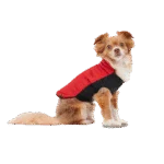 Haină pentru câini cu căptușeală din pluș și exterior hidrofug, mărimea XS, roșu și negru – Goo-eez Mock Neck Signature Wrap Jacket - imagine 3