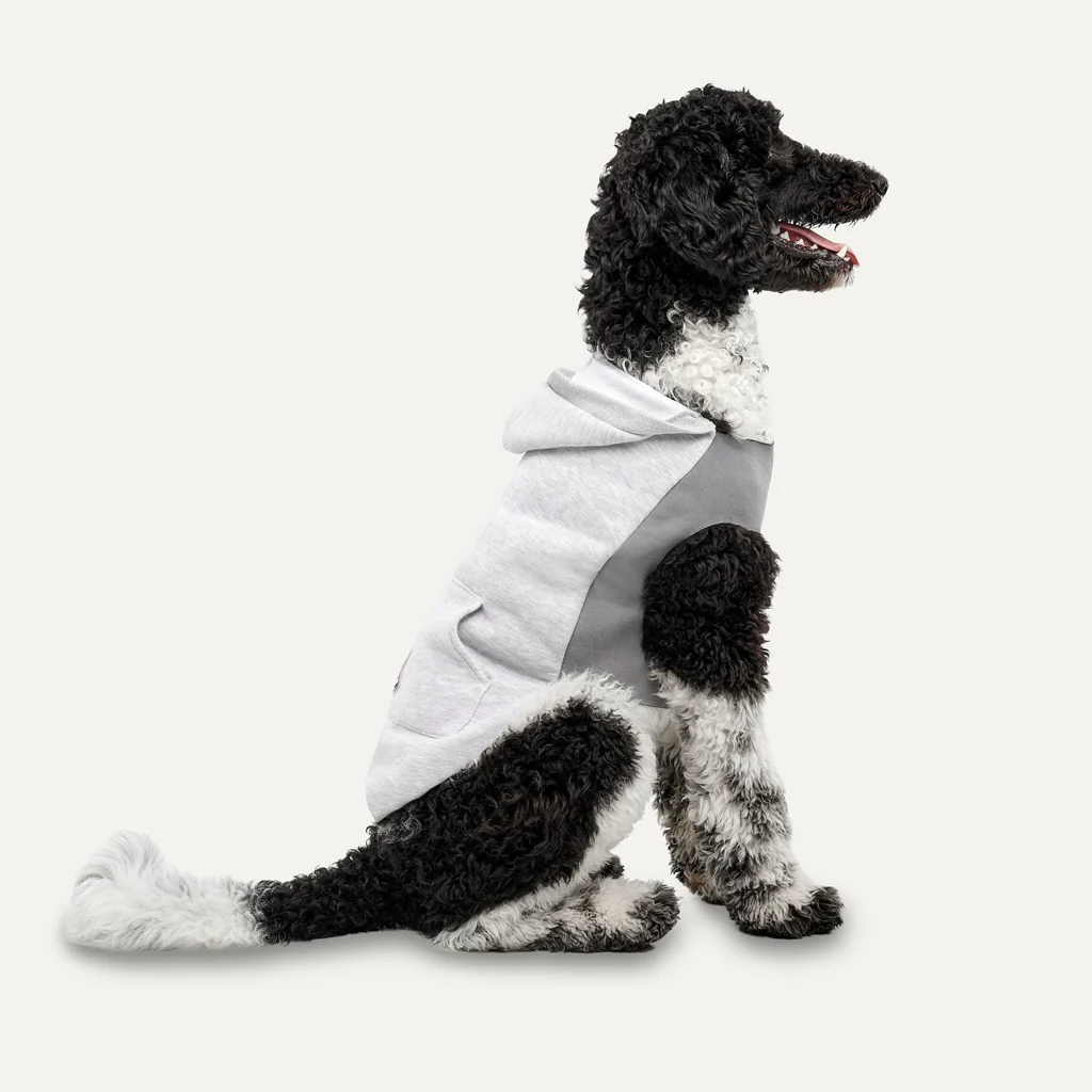 Hanorac din fleece pentru câini, cu căptușeală plușată, mărimea S, gri – Goo-eez Kangaroo Fleece Hoodie - imagine 2