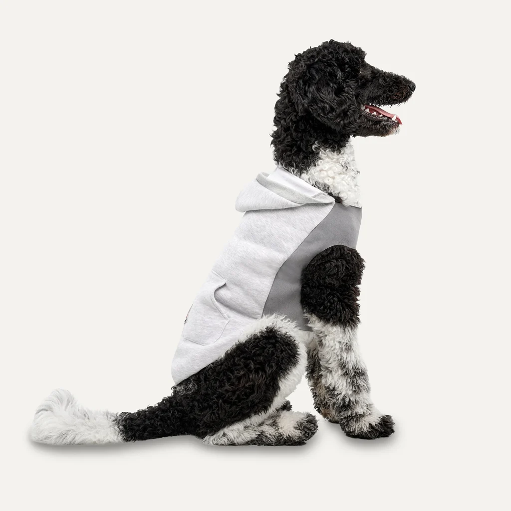 Hanorac din fleece pentru câini, cu căptușeală pufoasă, mărimea XL, gri – Goo-eez Kangaroo Fleece Hoodie - imagine 2