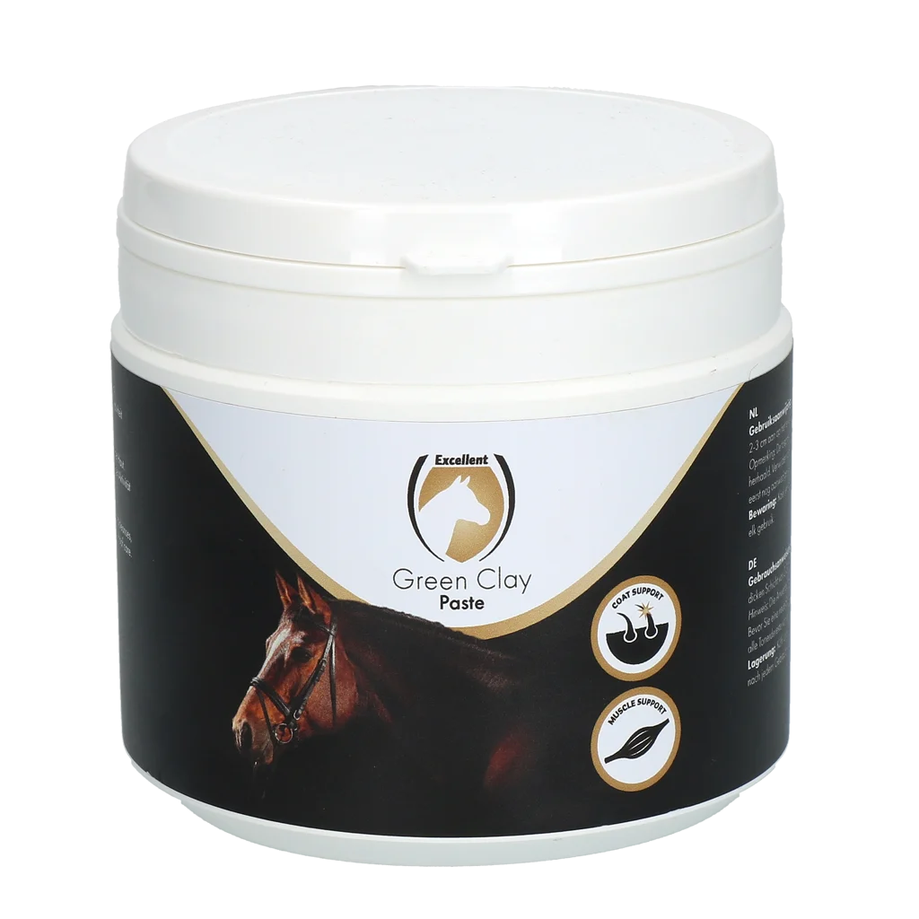 Pastă de argilă verde gata de utilizare pentru piele, 500 g – Excellent Horse Green Clay Paste - imagine 1