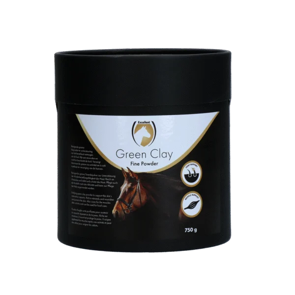 Pulbere de argilă verde pentru piele, 750 g – Excellent Horse Green Clay Fine Powder