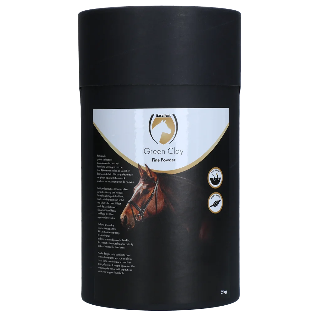 Pulbere de argilă verde pentru piele, 2 kg – Excellent Horse Green Clay Fine Powder - imagine 1