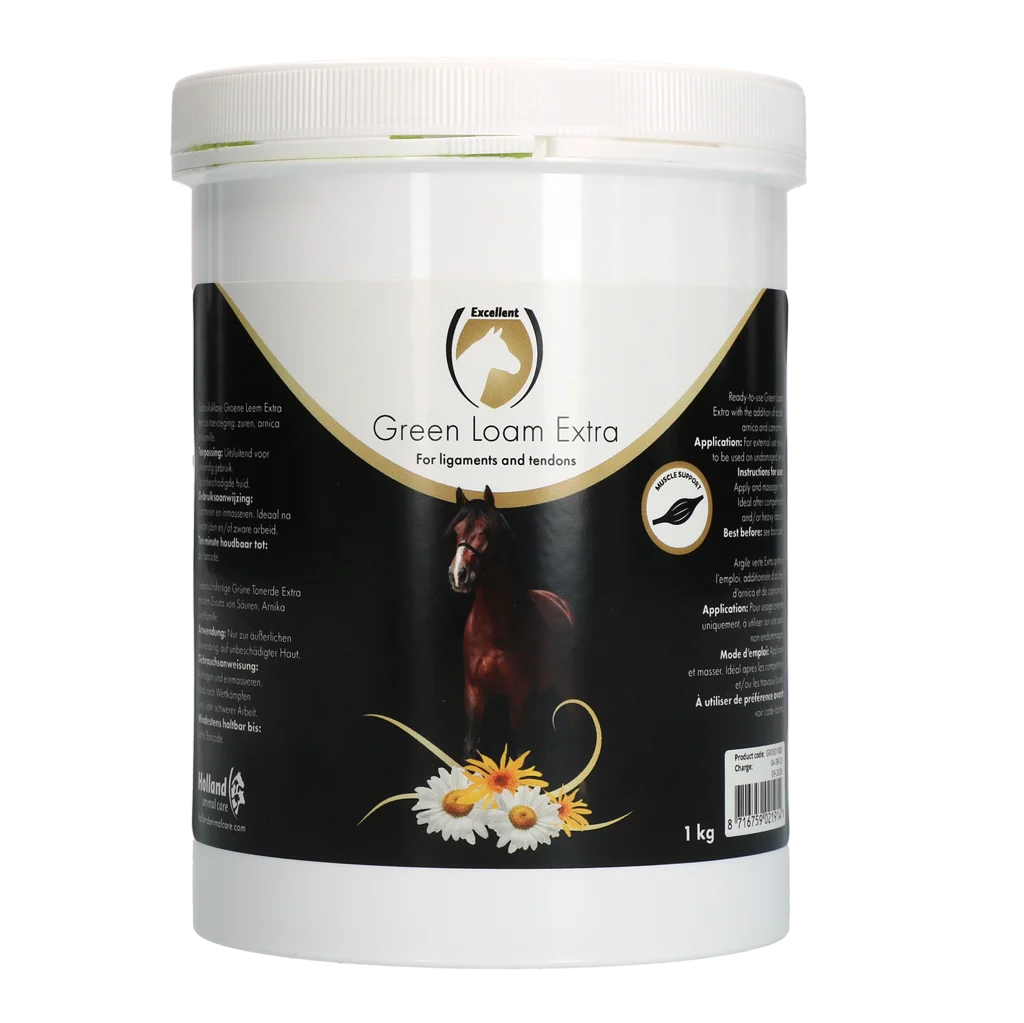 Argilă verde cu plante aromatice, 1 kg – Excellent Horse Green Loam Extra - imagine 1