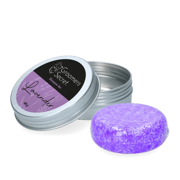 Șampon solid cu balsam și parfum de lavandă, 60 g – Groomers Secret Shampoo Bar Lavendel