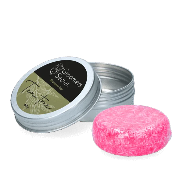Șampon solid cu balsam și aromă de Tea Tree, 60 g – Groomers Secret Shampoo Bar Tea Tree