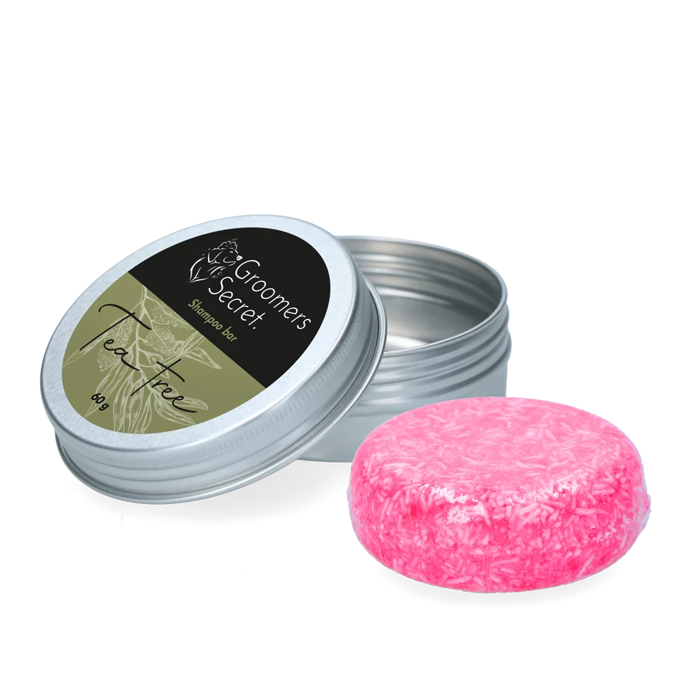 Șampon solid cu balsam și aromă de Tea Tree, 60 g – Groomers Secret Shampoo Bar Tea Tree - imagine 1