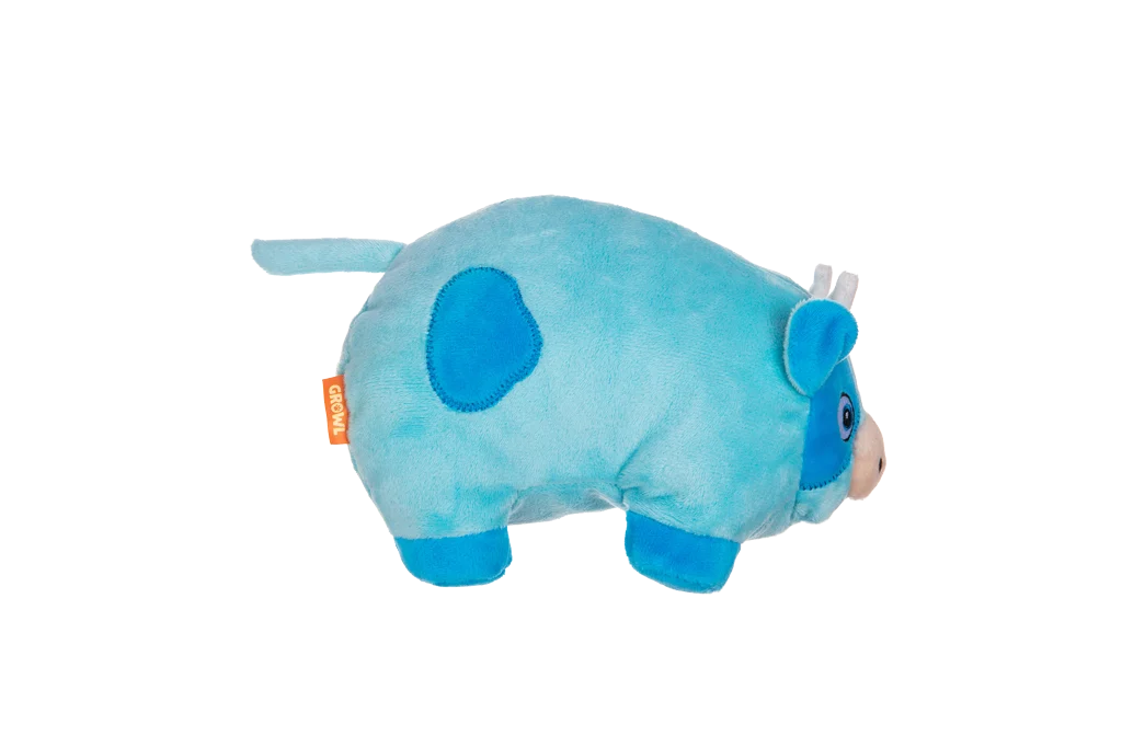 Jucărie de pluș pentru câini cu chițăitoare mare – Growl Trofflers Moo Moo, vaca - imagine 2