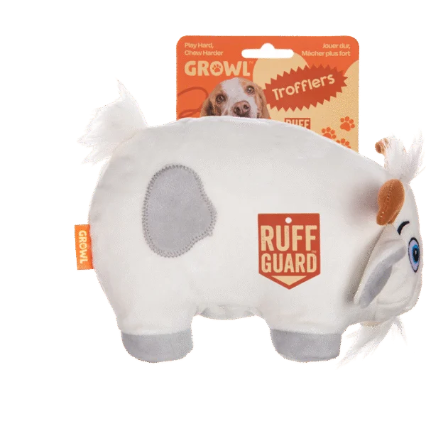 Jucărie de pluș pentru câini cu chițăitoare mare – Growl Trofflers Bleaty, capra