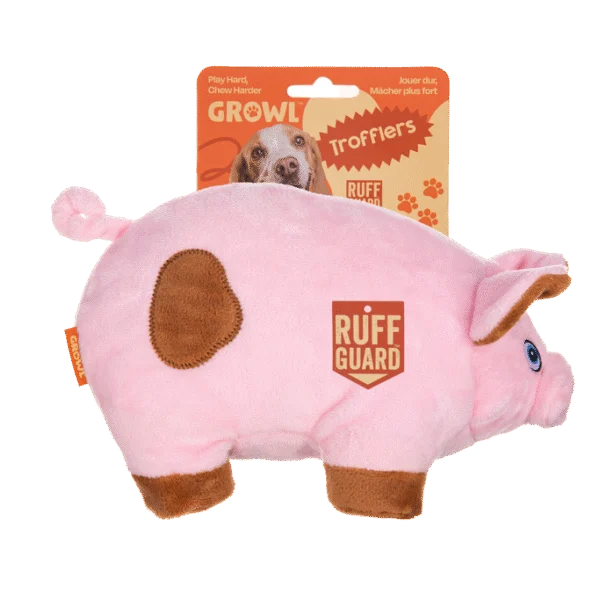 Jucărie de pluș pentru câini cu jucărie chițăitoare mare – Growl Trofflers Oinkers Porcușorul