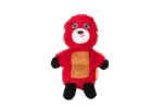 Jucărie de pluș pentru câini, Panda Roșu, cu panou care piuie și dispozitiv sonor – Growl Belly Boomerz Riley Panda Roșu - imagine 2