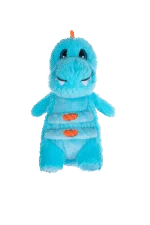Jucărie de pluș pentru câini, cu frânghie și squeaker mare – Growl Stomperz Terry, Tyrannosaurus Rex albastru - imagine 2