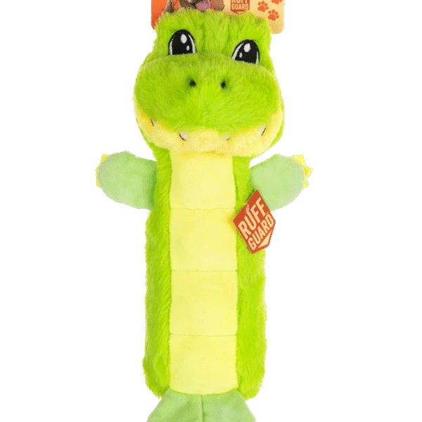 Jucărie de pluș pentru câini cu panou care chițăie și chițăitor – Growl Belly Busters Gary crocodilul