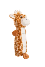 Jucărie de pluș pentru câini cu zonă cu chițăitoare și chițăitoare – Growl Belly Busters Ginny, girafa - imagine 3