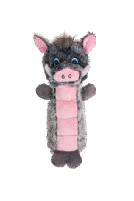 Jucărie de pluș pentru câini cu panou care chițăie și squeaker – Growl Belly Busters Wally, porcul - imagine 2
