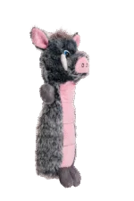 Jucărie de pluș pentru câini cu panou care chițăie și squeaker – Growl Belly Busters Wally, porcul - imagine 3