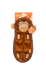 Jucărie de pluș plată pentru câini, cu 7 chițăitoare – Growl Zoo Matz Mildred the Monkey