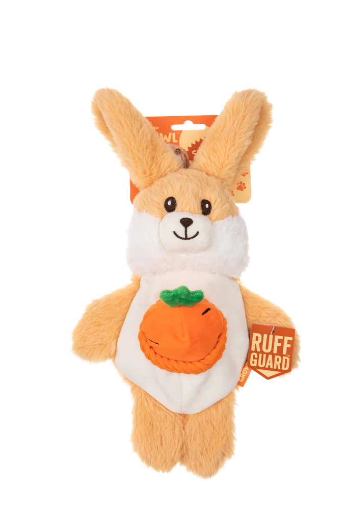 Jucărie de pluș pentru câini cu 2 chițăitoare și jucărie ascunsă – Growl Snackerz Bentley the Rabbit - imagine 1