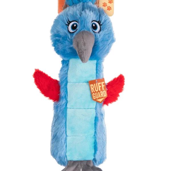 Jucărie de pluș pentru câini cu jucărie care piuie și chițăitoare – Growl Belly Burdz Percy, papagalul