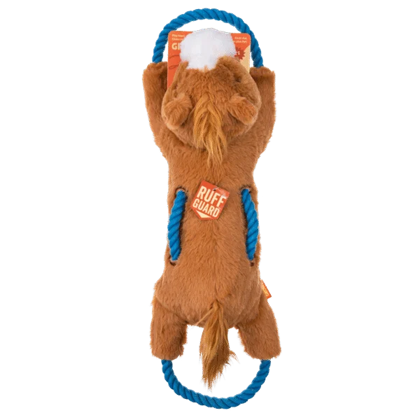 Jucărie de tras pentru câini, cu frânghie continuă și chițăitoare mare – Growl Haystackerz Hayride calul