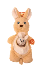 Jucărie de pluș pentru câini cu chițăitoare și 2 jucării ascunse – Growl Sidekicks Kanga Joey