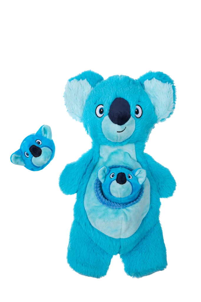 Jucărie de pluș pentru câini cu chițăitoare și 2 jucării ascunse – Growl Sidekicks Koala Joey - imagine 2