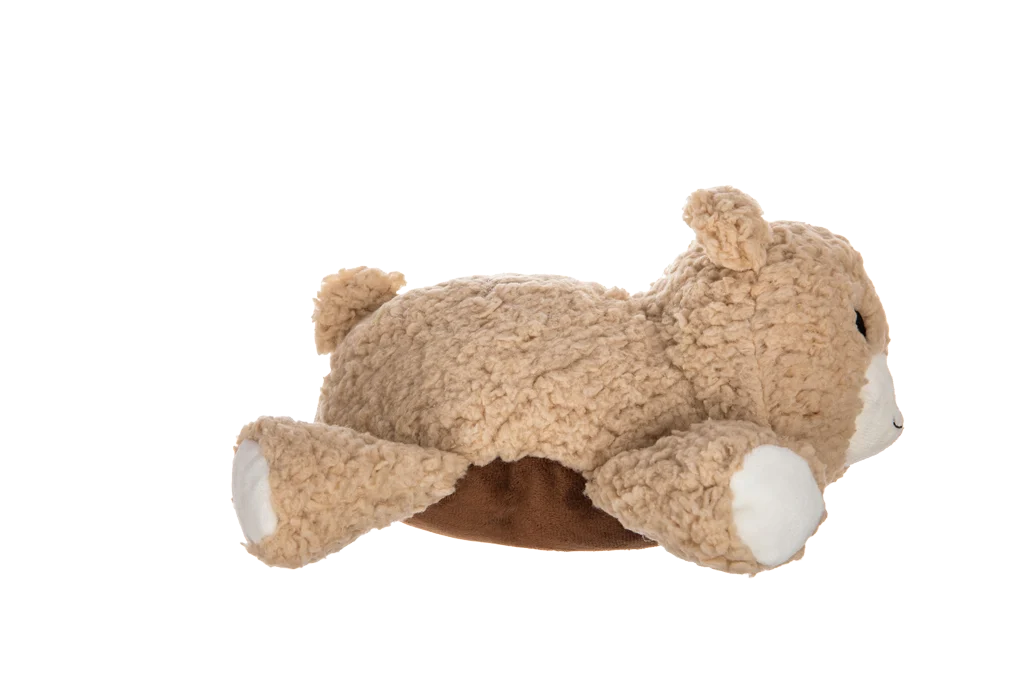 Jucărie de pluș sherpa pentru câini, cu chițăitoare mare – Growl Fuzzaroos Benny ursul - imagine 2
